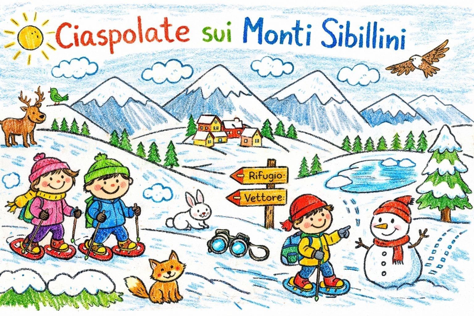 ciaspolate nei monti sibillini per adulti e bambini