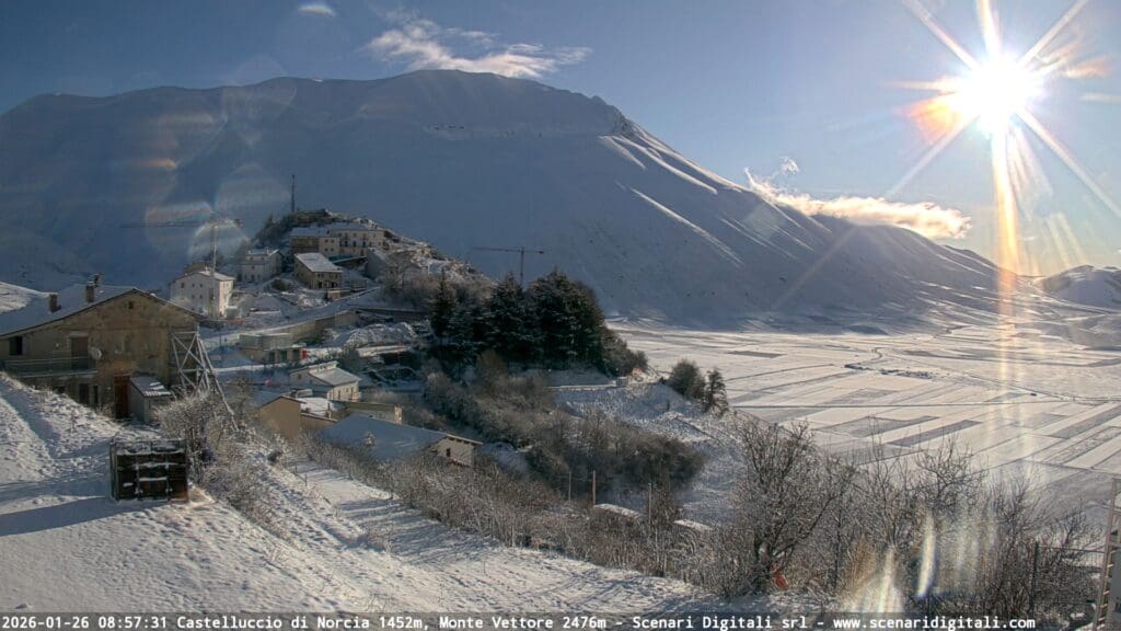 webcam castelluccio di norcia fine gennaio