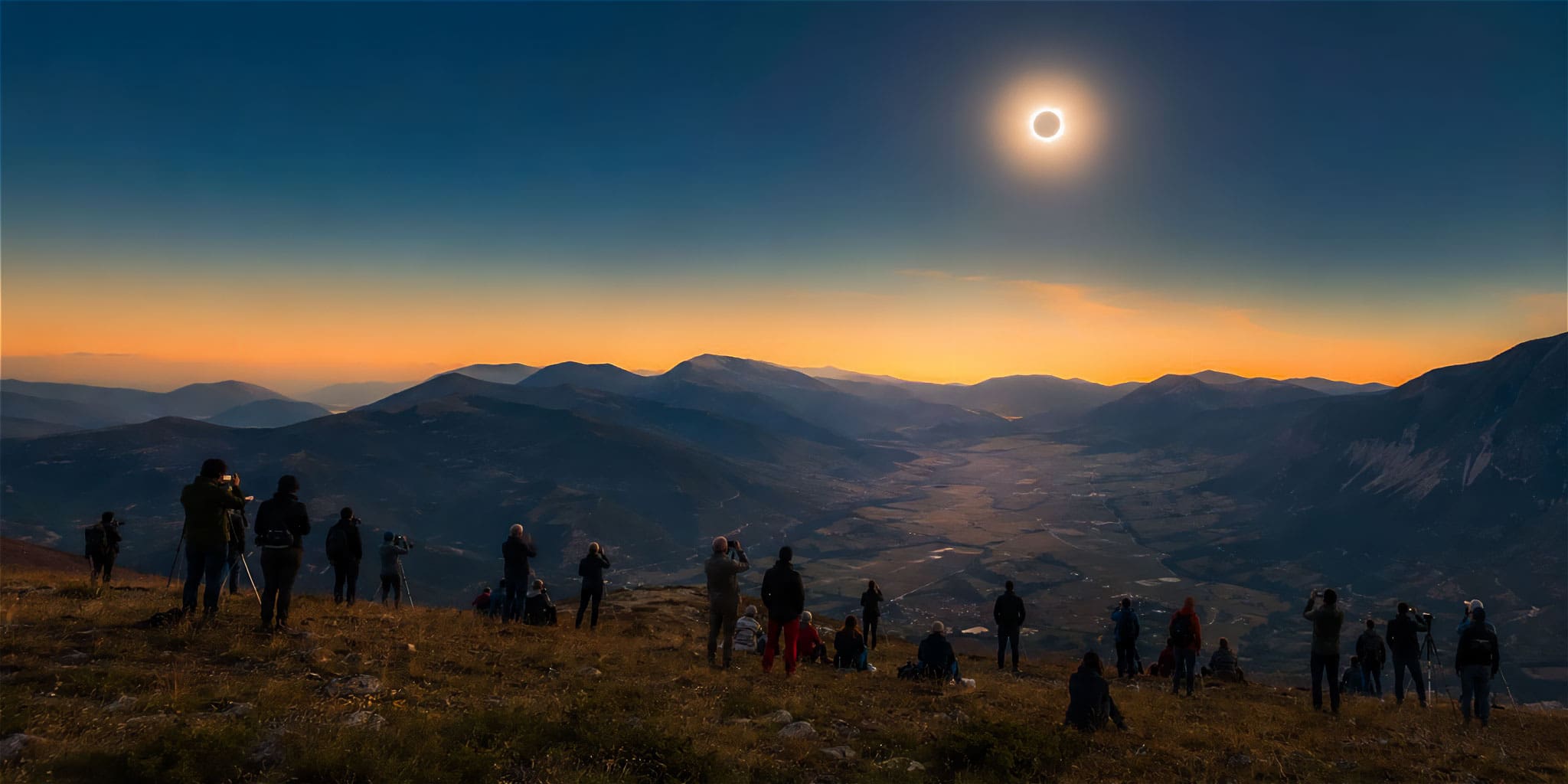 eclissi di sole norcia tra monti sibillini e monti della laga